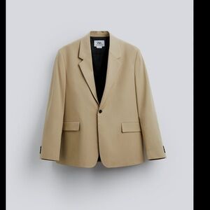 New Zara Light beige nude Oversize Blazer Suit relaxed fit blazer mall of americ